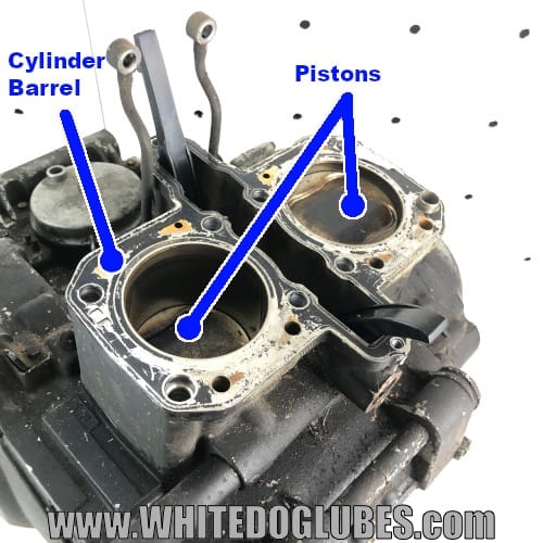 Cylinder barrel with pistons