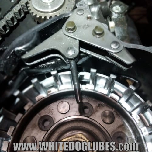 ZRX1200 clutch damaged by tensioner arm